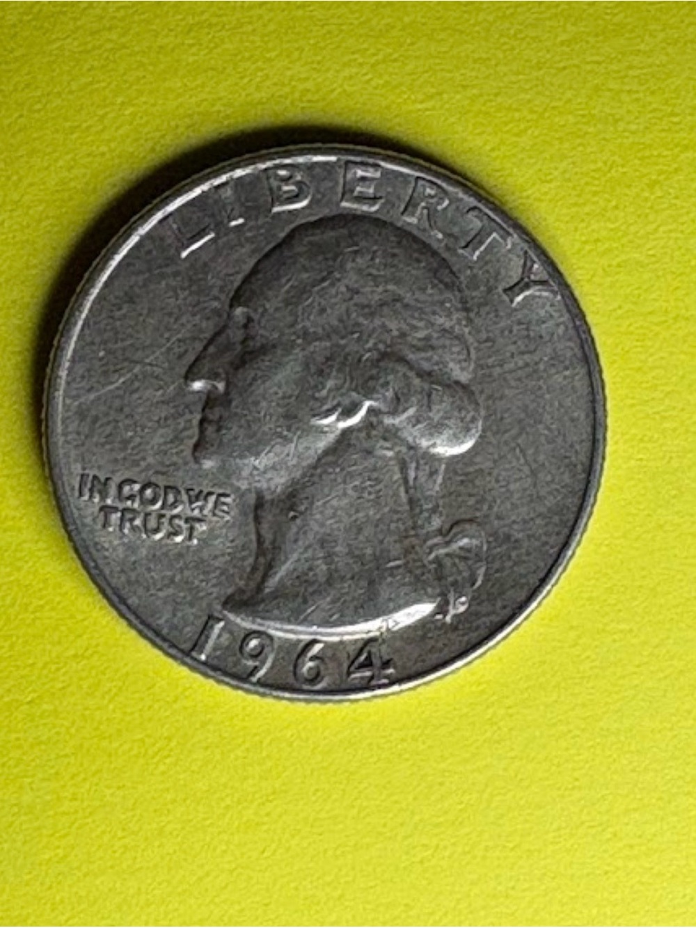1964 D Washington Quarter 90% Silver Last Year Silver Coin